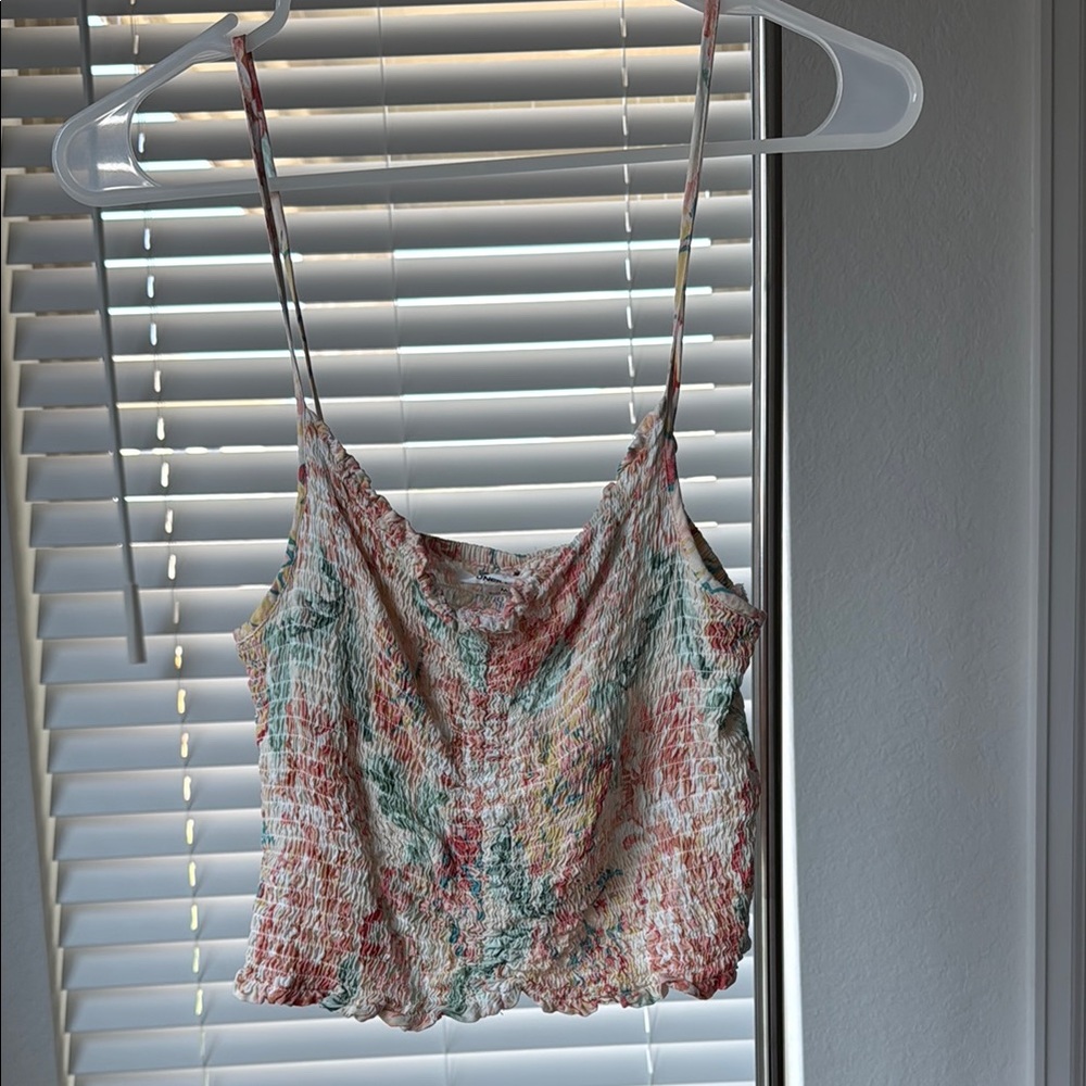 O'Neill Pink and Green Crop Camisole